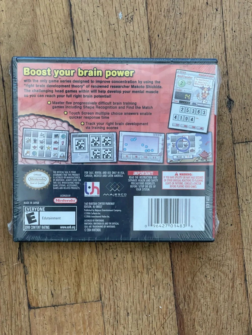 New Sealed Nintendo Brain Boost Beta Wave - Red Cover Art (Nintendo DS)